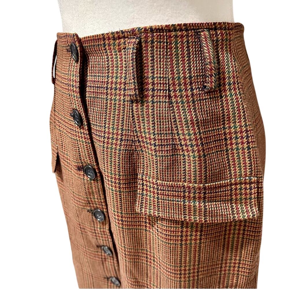 MWC, Tartan Plaid Belted Skirt, Size 6